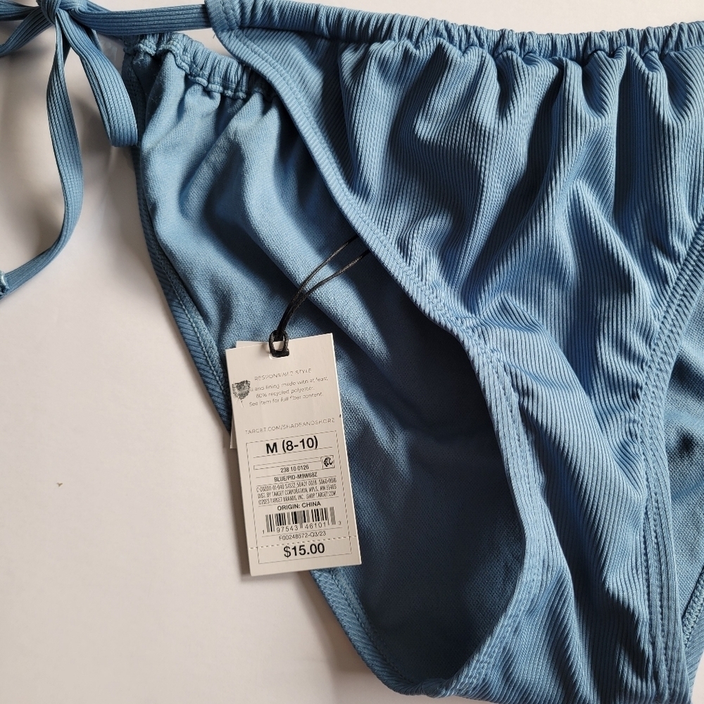 Blue Shade & Shore Ribbed Bikini Bottom. - Picture 3 of 6